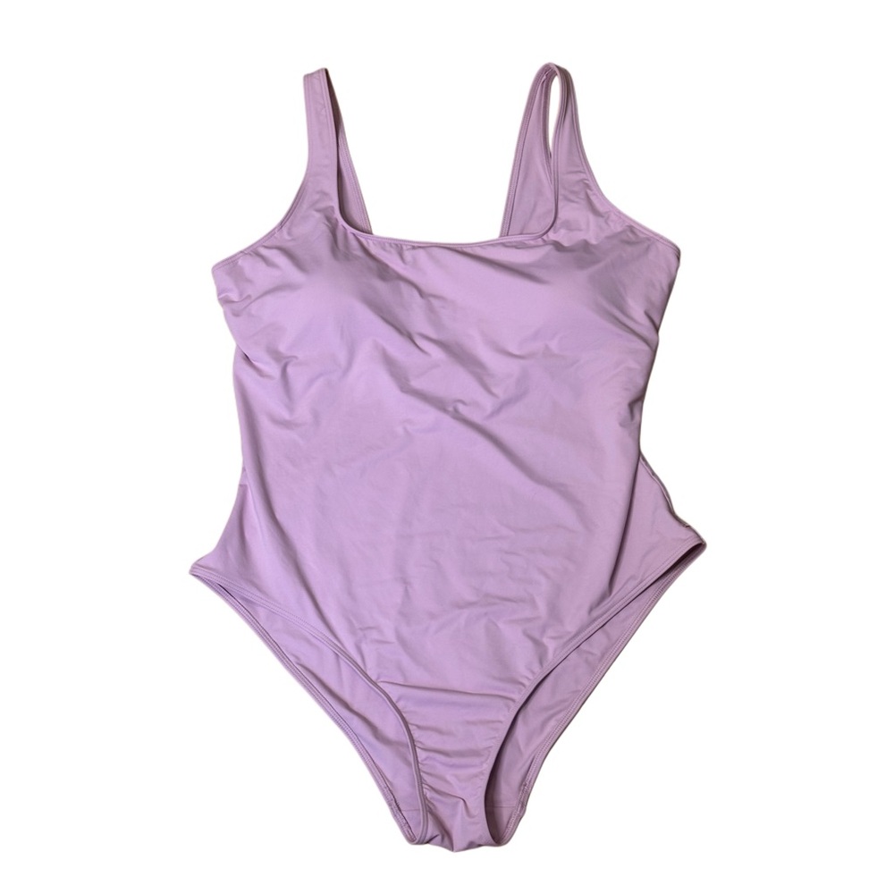 Everlane The Square Neck One Piece Swimsuit in Lavender